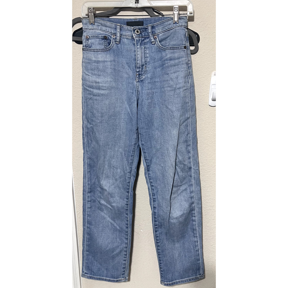 Uniqlo Kids Stretchy Soft Jeans Blue boys sz 10/23 straight leg